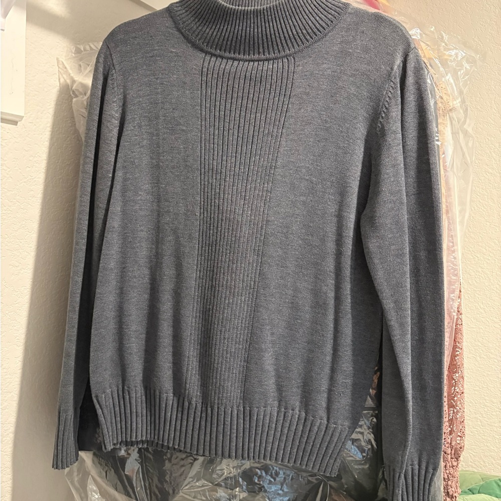 dressbarn Charcoal Cowl Neck Sweater